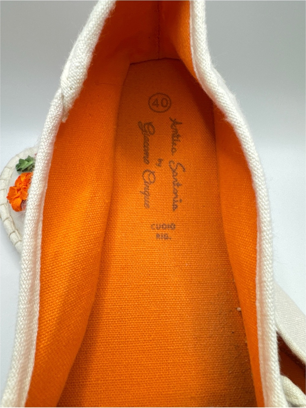 SALE! Women’s Embroidered Floral Espadrille Slip-Ons - White EU 40 - Picture 4 of 5
